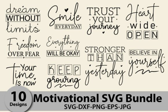 Download Motivational Quotes SVG Bundle - Premium Resources