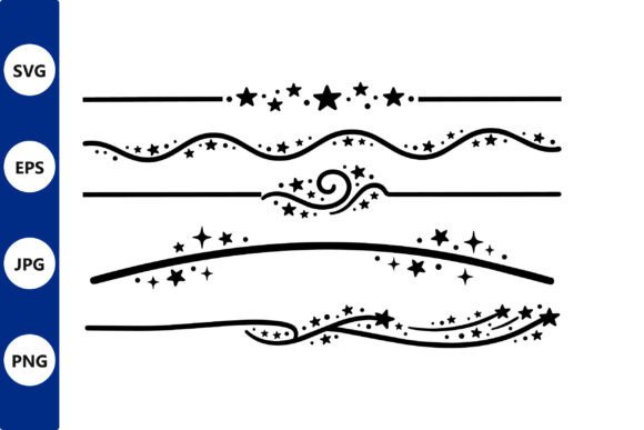 Download Ornamental Swirl Dividers with Stars Set - Premium Resources